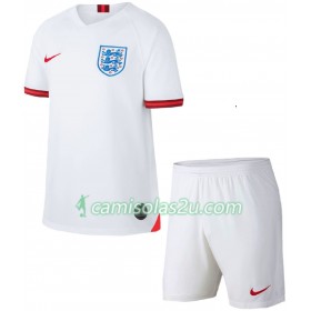 Camisolas de Futebol Inglaterra Criança Equipamento Principal 2019 Manga Curta